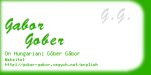 gabor gober business card